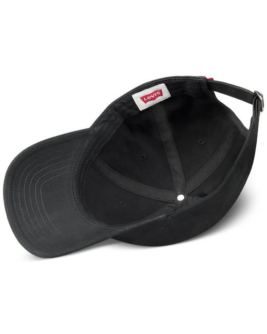 Levi's Black Relaxed Double Horse Logo Patch Baseball Hat for men