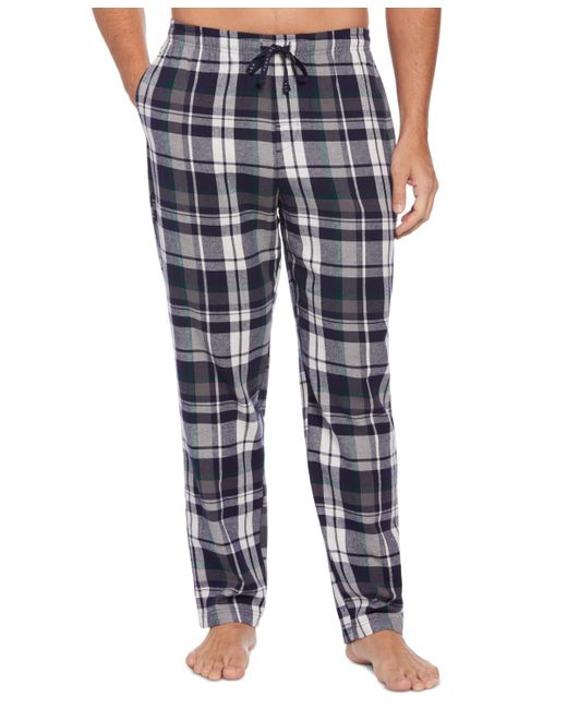 Perry Ellis Portfolio Flannel Plaid Pajama Pants in Blue for Men | Lyst