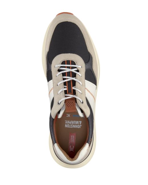Johnston & Murphy White Declan Round Toe Sneakers for men