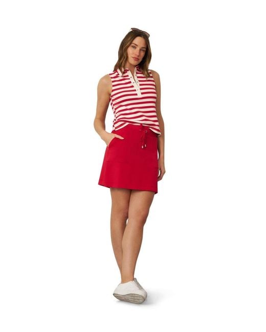 Cable & Gauge Red Snap Front Tank And Skort Set