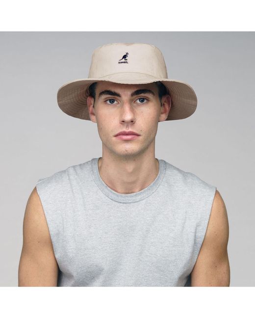 Kangol Natural Washed Fisherman Hat Bucket Hat for men