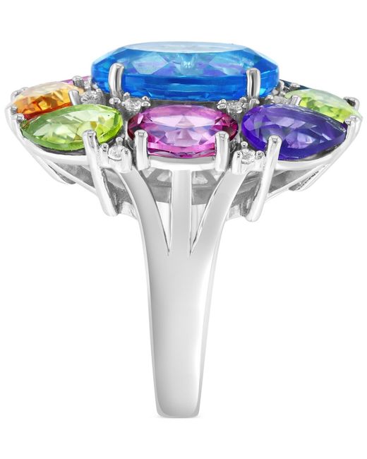 Effy Blue Effy Multi-gemstone Cluster Statement Ring (16-3/4 Ct. T.w.