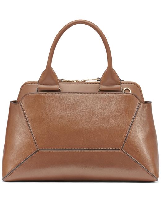 Calvin Klein Brown Heidi Mini Satchel Bag