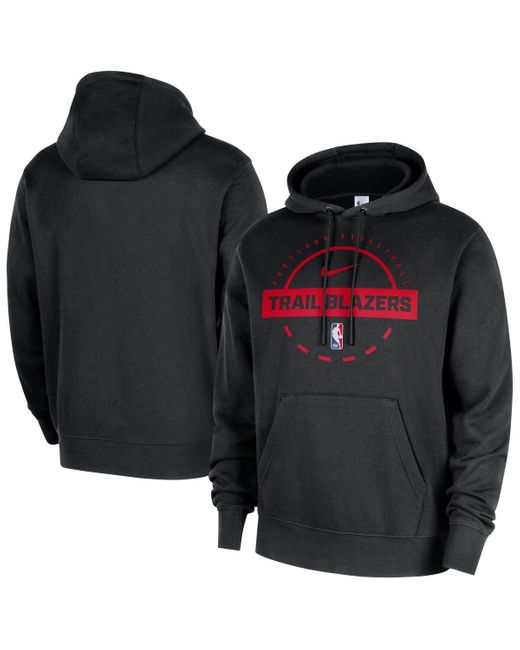 Nike Black Portland Trail Blazers 2025/26 Authentic Practice Club Pullover Hoodie for men
