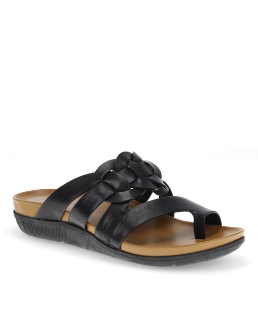 BareTraps Black Julianne Slip On Flat Sandals