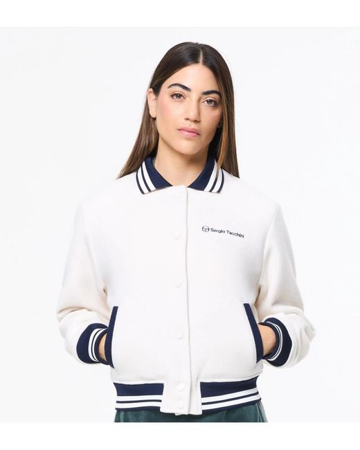 Sergio Tacchini White Marisa Varsity Jacket