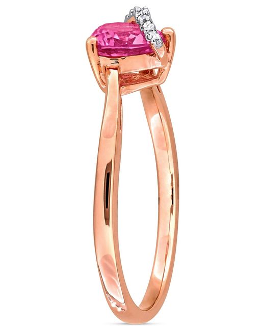 Macy's Pink Gemstone Heart Ring