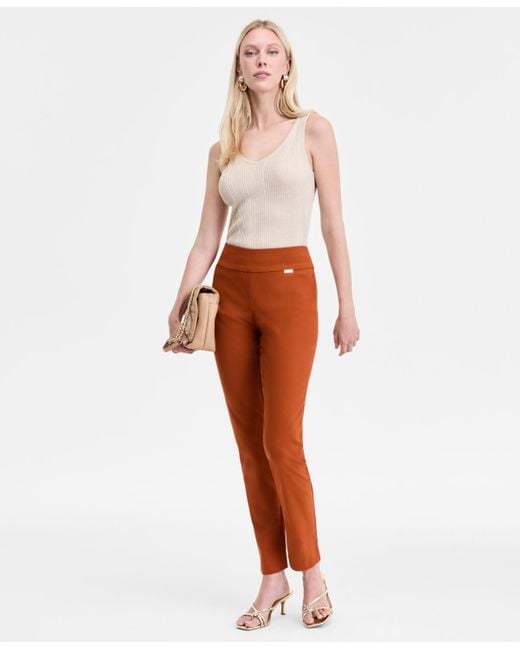 INC International Concepts White Mid-rise Skinny Pants
