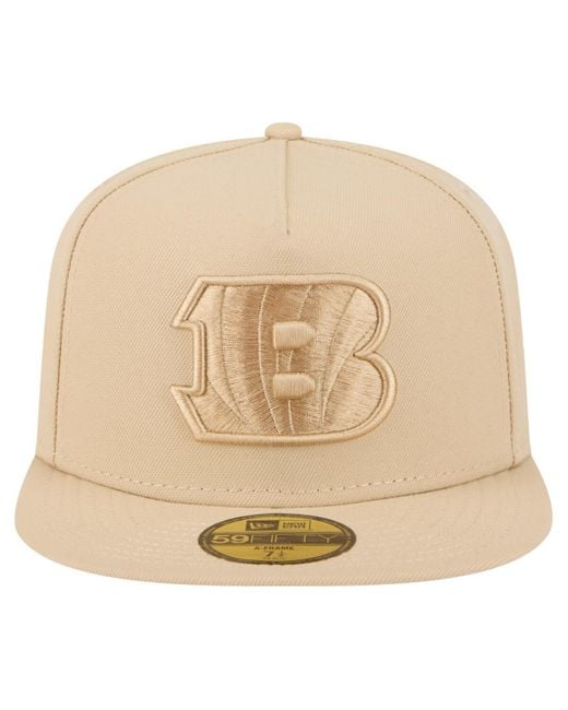 KTZ Natural Â Cincinnati Bengals Color Pack A-frame 59fifty Fitted Hat for men