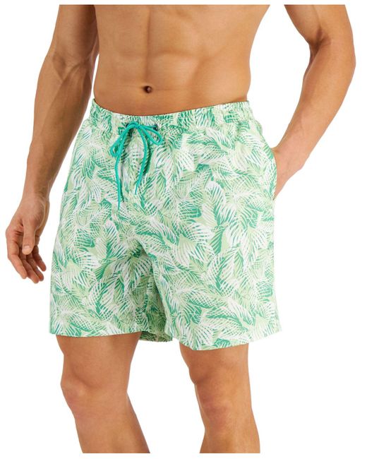 Club Room Men's Tropical Swim Trunks, Created for Macy's
