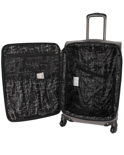 Nicole Miller Black Sam 3 Piece luggage Set