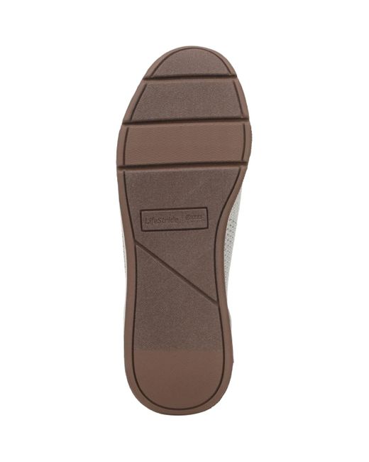 LifeStride White Respect Round Toe Slip On Sneakers