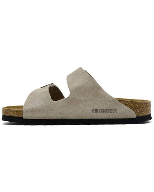 Birkenstock Brown Arizona Soft Footbed Suede Leather Sandals