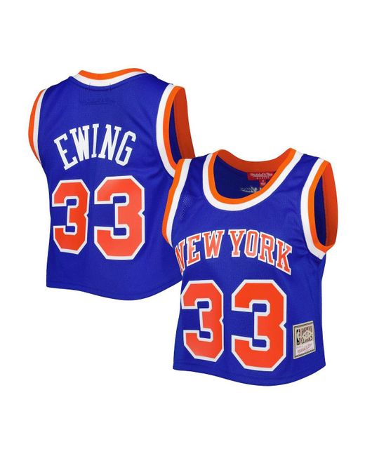 Mitchell & Ness Synthetic Patrick Ewing Blue New York Knicks 1991 ...