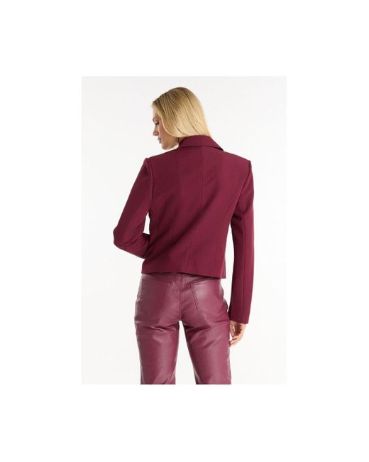 The Noli Shop Red Gabrielle Double Breasted Blazer