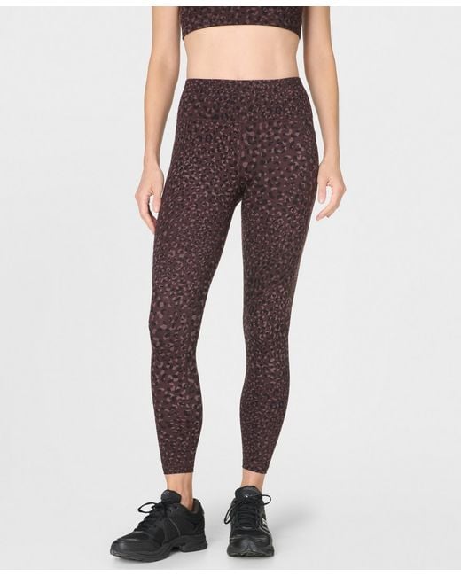 Sweaty Betty Purple Power Printed 7/8-length Workout leggings