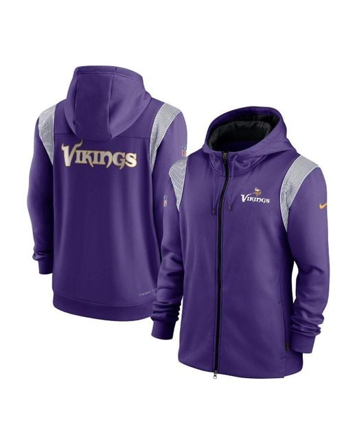 Nike Purple Black Minnesota Vikings Performance Sideline Lockup