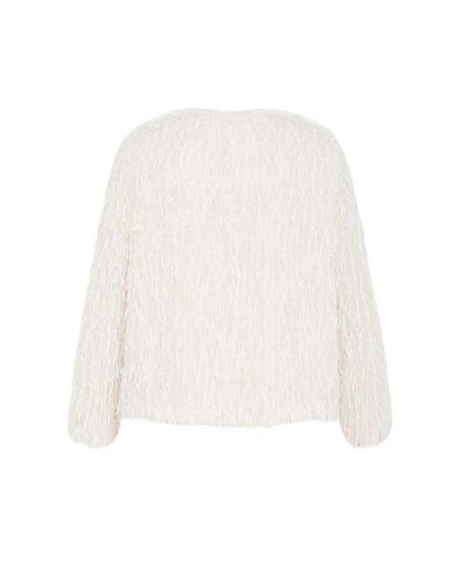 City Chic White Plus Size Sparkle Queen Jacket