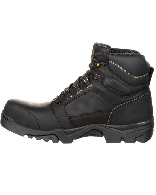 Georgia Boot Black Amplitude Composite Toe Waterproof Work Boot for men