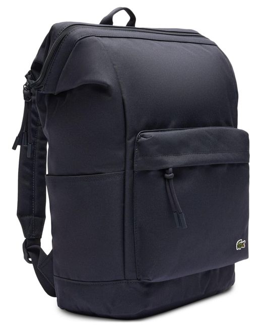 Lacoste Blue Rectangle Logo Backpack for men