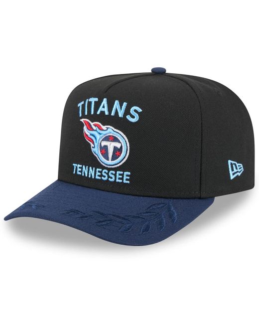 KTZ Blue Black/navy Tennessee Titans 2025 Nfl Draft A-frame 9fifty Snapback Hat for men
