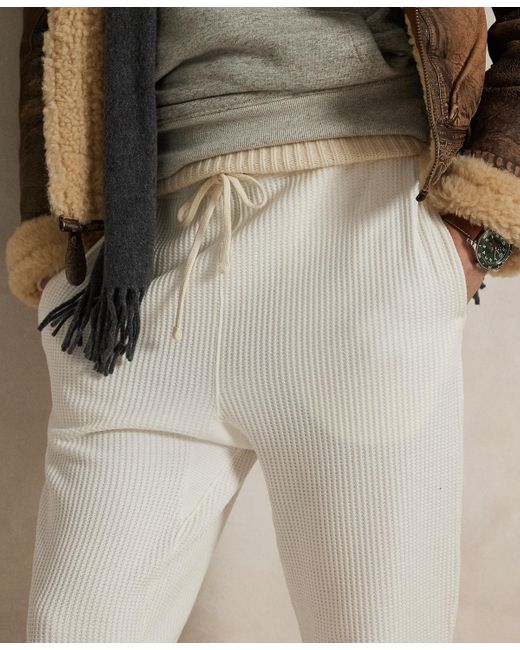 Polo Ralph Lauren Natural Waffle-knit Fleece Sweatpants for men