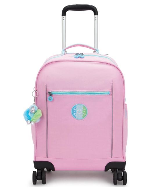 Kipling Pink Mese Small Rolling Backpack