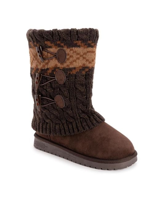 Muk Luks Brown Cheryl Boots