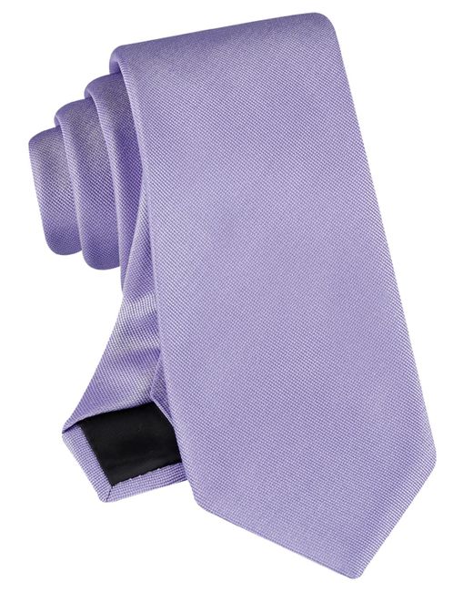 Calvin Klein Purple Silver-spun Solid Tie for men