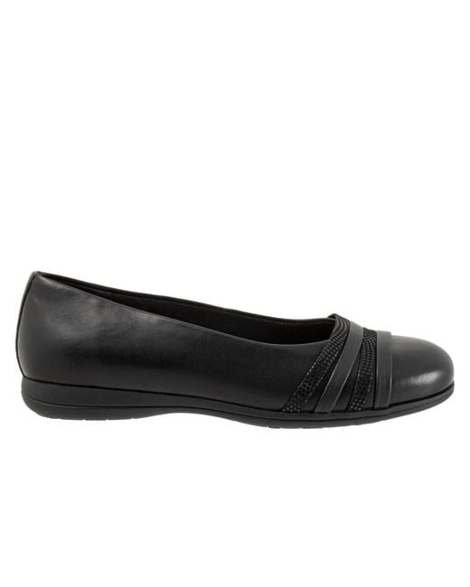 Trotters Black Drew Flat