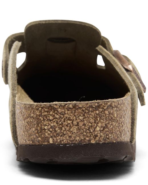 Birkenstock Brown Boston Soft Footbed Suede Leather Clogs From Finish Line