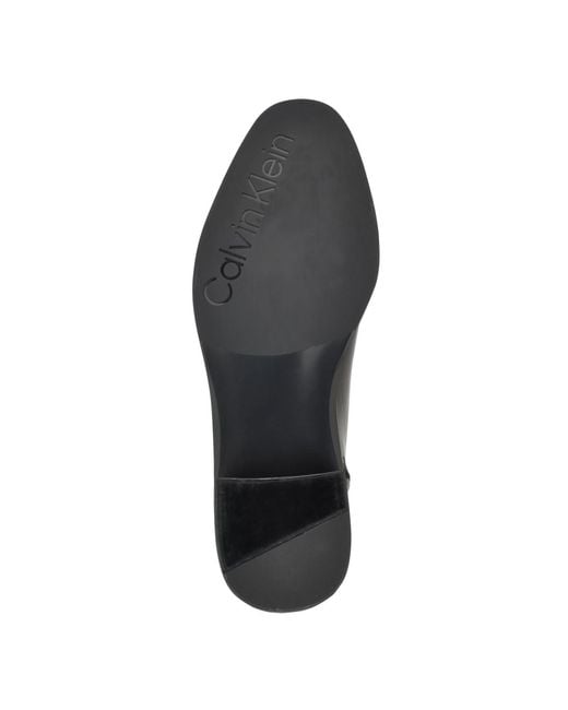 Calvin Klein Black Jallis 2 Faux Leather Harness Ankle Boots
