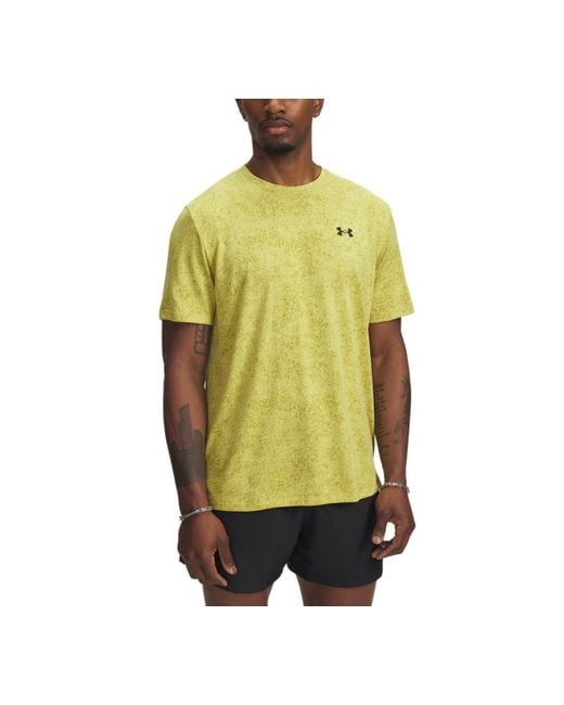 Under Armour Yellow Ua Tech Pixelate T-shirt for men