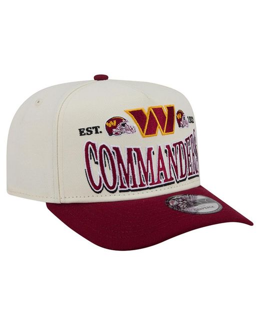 KTZ Washington Commanders Structured-fit A-frame 9fifty Snapback Hat for men