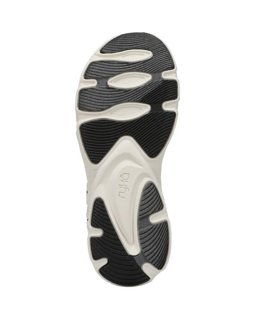 Ryka Black Devotion Max Strappy Flat Sandals