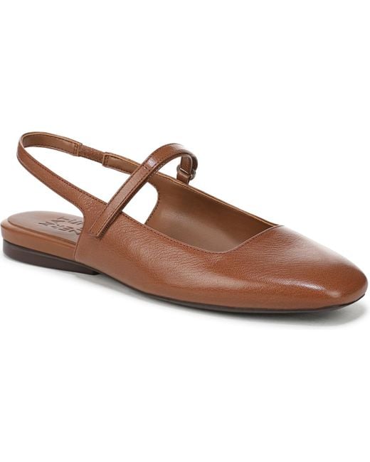 Naturalizer Women's Brown Connie Slingback Mary Jane Flats