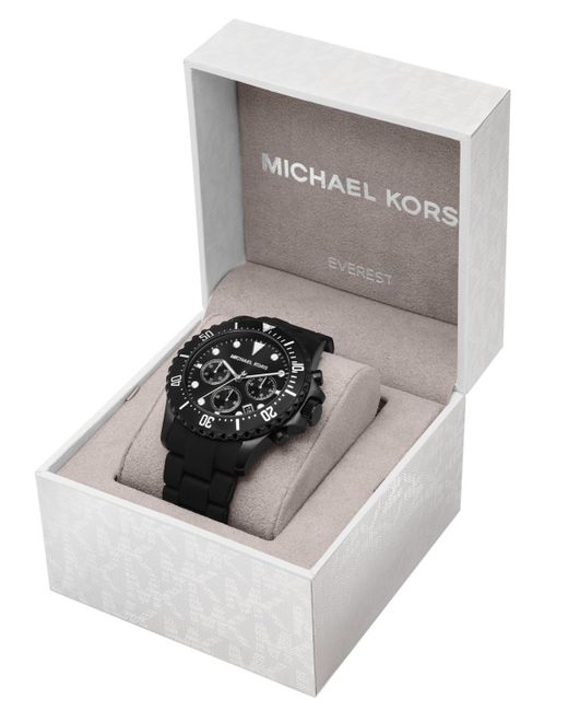 Michael Kors Oversized Everest Black-tone And Silicone Watch for men