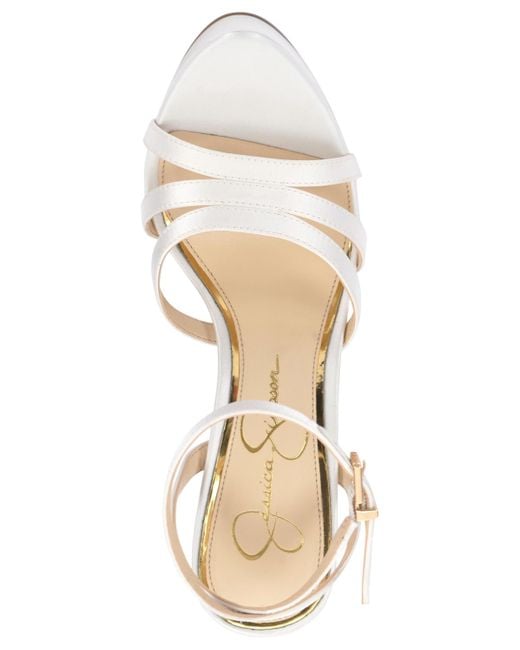 Jessica Simpson White Balina Bridal Ankle-strap Platform Sandals