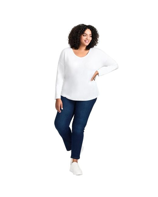 Avenue White Plus Size Taya Essential Top