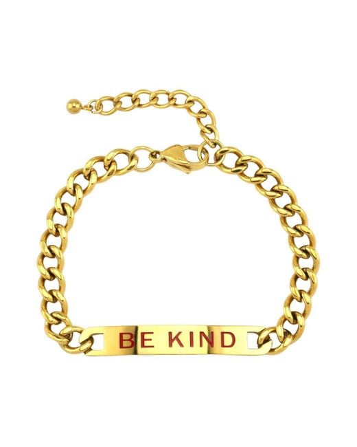 Rebl Jewelry Metallic Be Kind Id Bracelet
