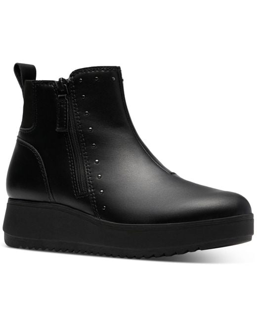 Clarks Black Collection Zylah Willow Wedge Booties