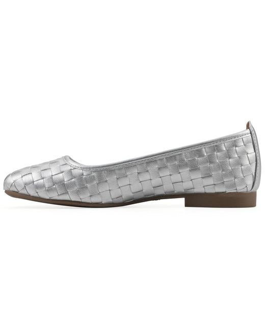 White Mountain White Boccie Ballet Flat