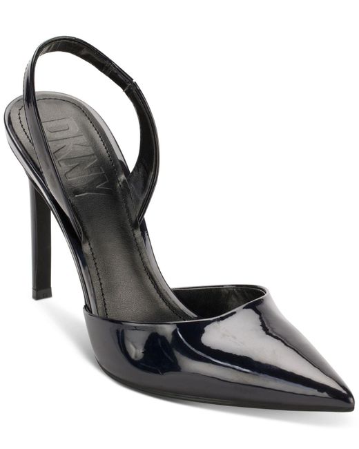 DKNY Rubber Macia Slingback Pumps in Black Lyst
