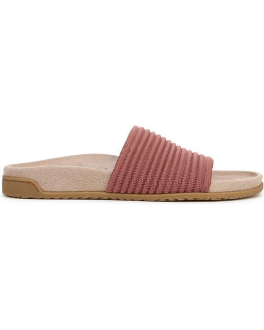 Vionic Pink Evie Knit Slide Sandals