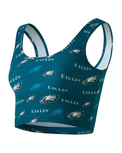 Concepts Sport Blue Midnight Philadelphia Eagles Mosaic Allover Print Bralette