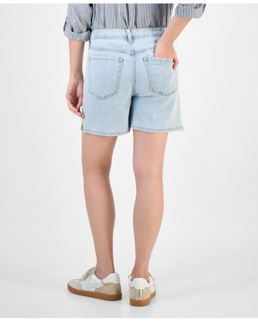 And Now This Blue High-rise Bermuda Shorts