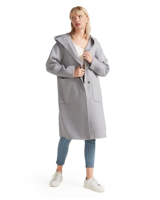 Walk this way wool blend sale hooded coat