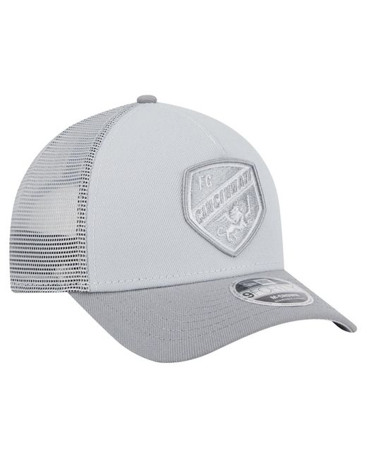 KTZ Gray Fc Cincinnati Color Pack 9forty M-crown A-frame Adjustable Trucker Hat for men