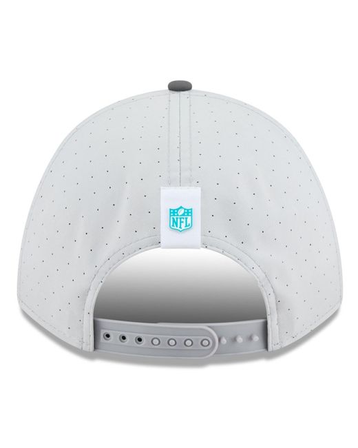 KTZ Blue Gray/graphite Miami Dolphins 2025 Nfl Training Camp A-frame 9forty Adjustable Hat for men