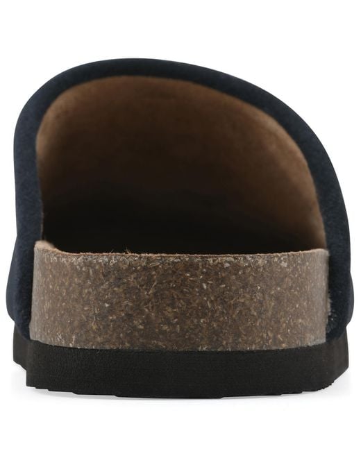 White Mountain Black Benday Footbeds Clogs